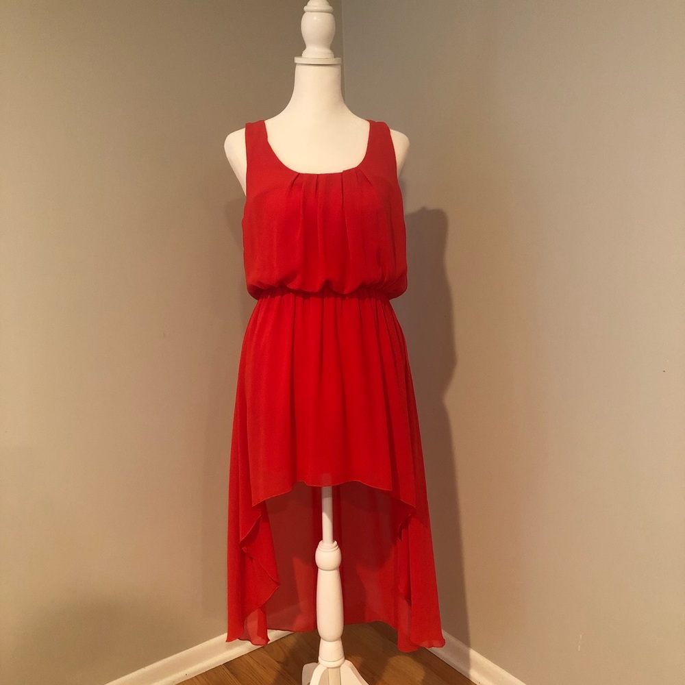High Low red dress SMALL